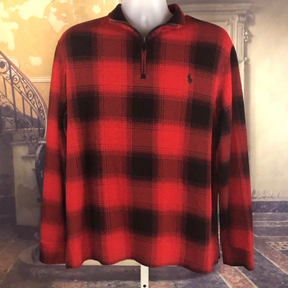 Polo Ralph Lauren Red and Black Plaid Pullover